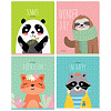 фото Тетрадь 96л., А5, клетка ArtSpace "Рисунки. Happy animals", выборочный УФ-лак